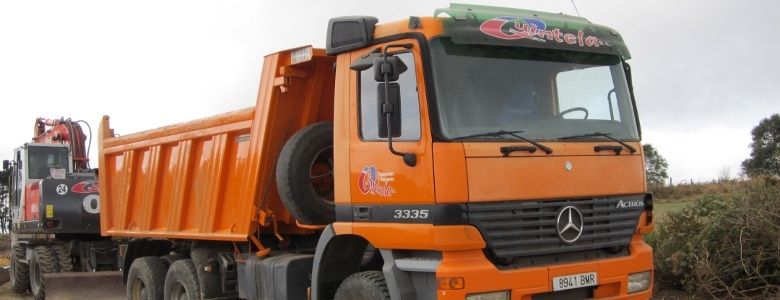 Camion para granallados de Excavaciones y transportes Quintela