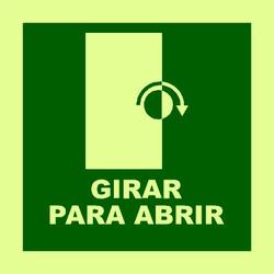 CARTEL GIRA PARA ABRIR S21 señalización polígono de Riaño