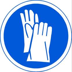 CARTEL GUANTES OBLIGATORIOS S21 señalización polígono de Riaño