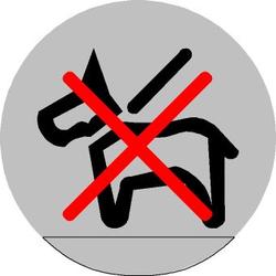 CARTEL PROHIBIDO MASCOTAS S21 señalización polígono de Riaño