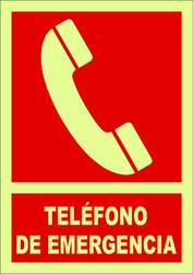 CARTEL TELÉFONO EMERGENCIA S21 señalización polígono de Riaño