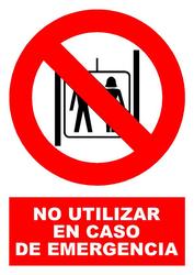 CARETEL NO UTILIZAR EN CASO DE EMERGENCIA S21 señalización polígono de Riaño
