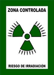 CARTEL ZONA DE IRRADIACIÓN S21 señalización polígono de Riaño