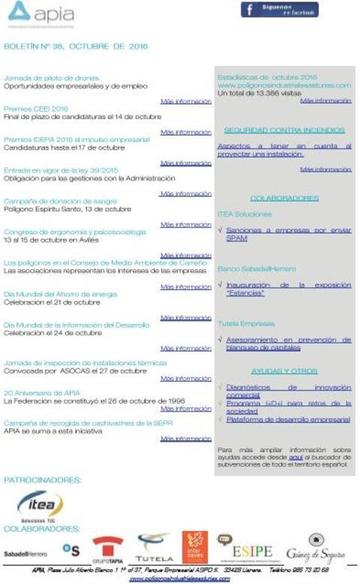 Boletín nº 38, octubre 2016