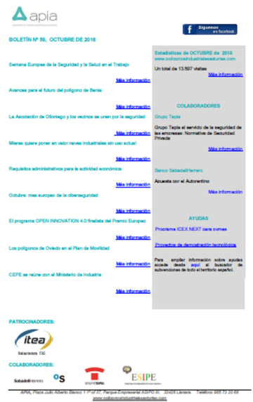 Boletín nº 59, octubre 2018
