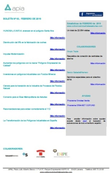 Boletín nº63, febrero 2019
