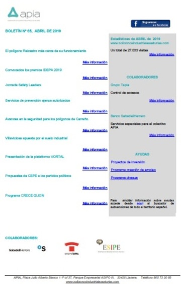 Boletín nº 65, abril 2019