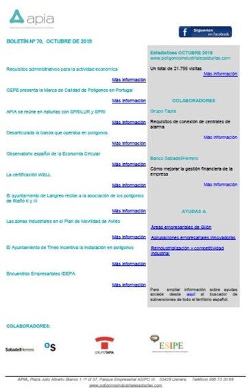 Boletín nº 70, octubre 2019