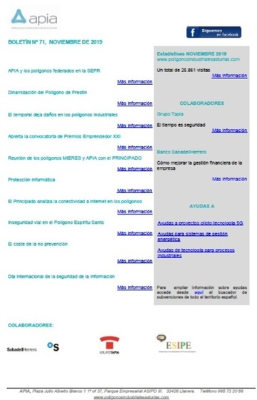 Boletín nº 71, noviembre 2019