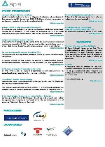 Boletín nº 18 diciembre de 2014
