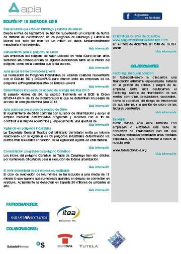 Boletín nº 19 enero de 2015