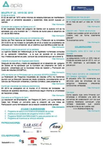 Boletín nº 22 mayo de 2015