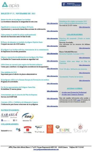 Boletín nº 27 noviembre de 2015
