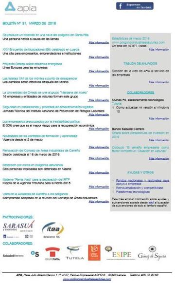 Boletín nº 31 marzo de 2016