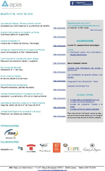 Boletín nº 33 mayo de 2016