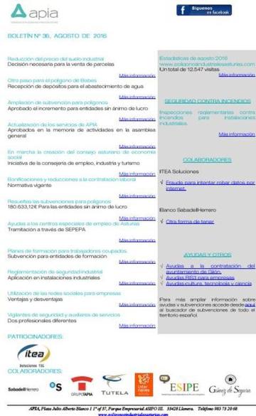 Boletín nº 36, agosto 2016